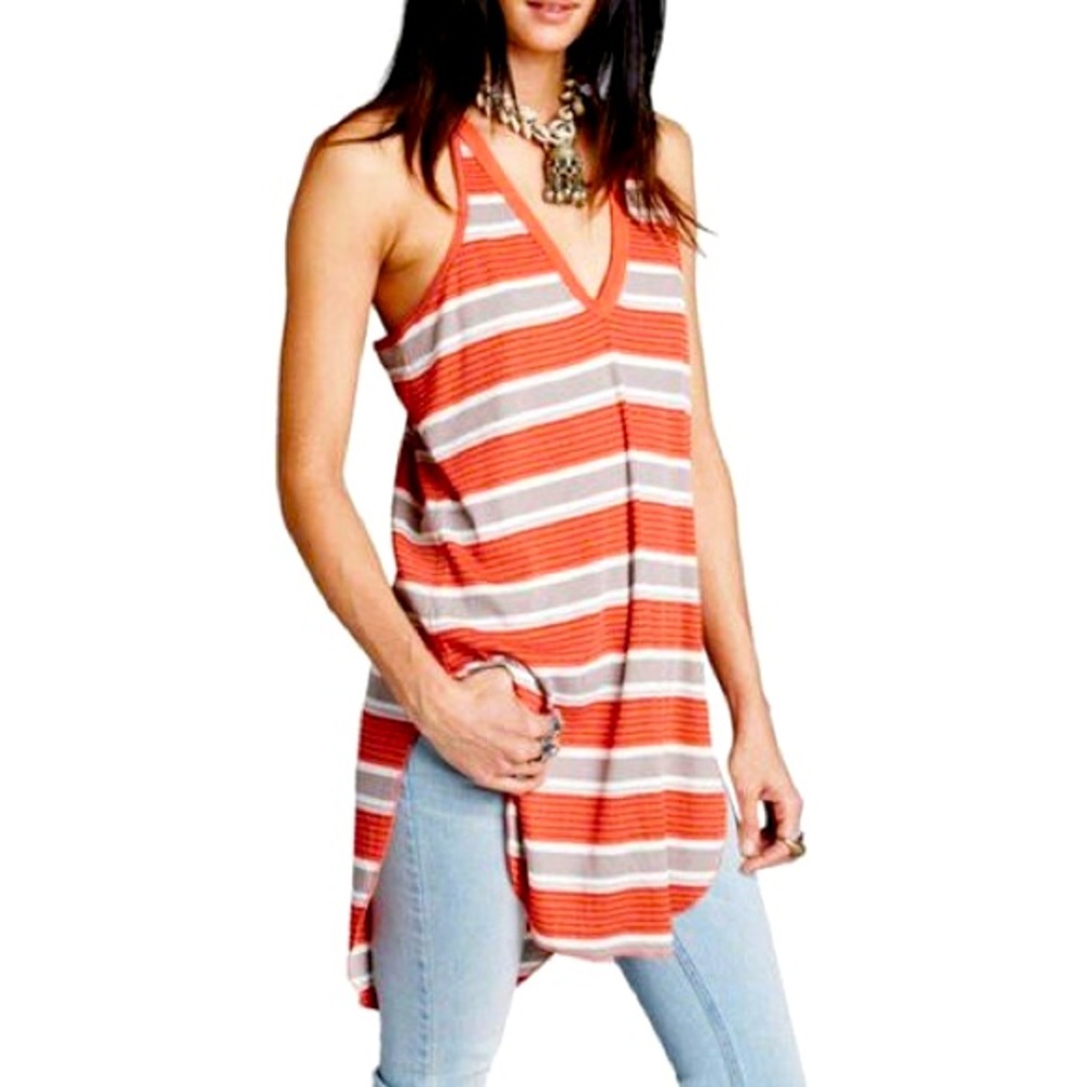 Free People Sleeveless Striped Tunic Top/Dress XS